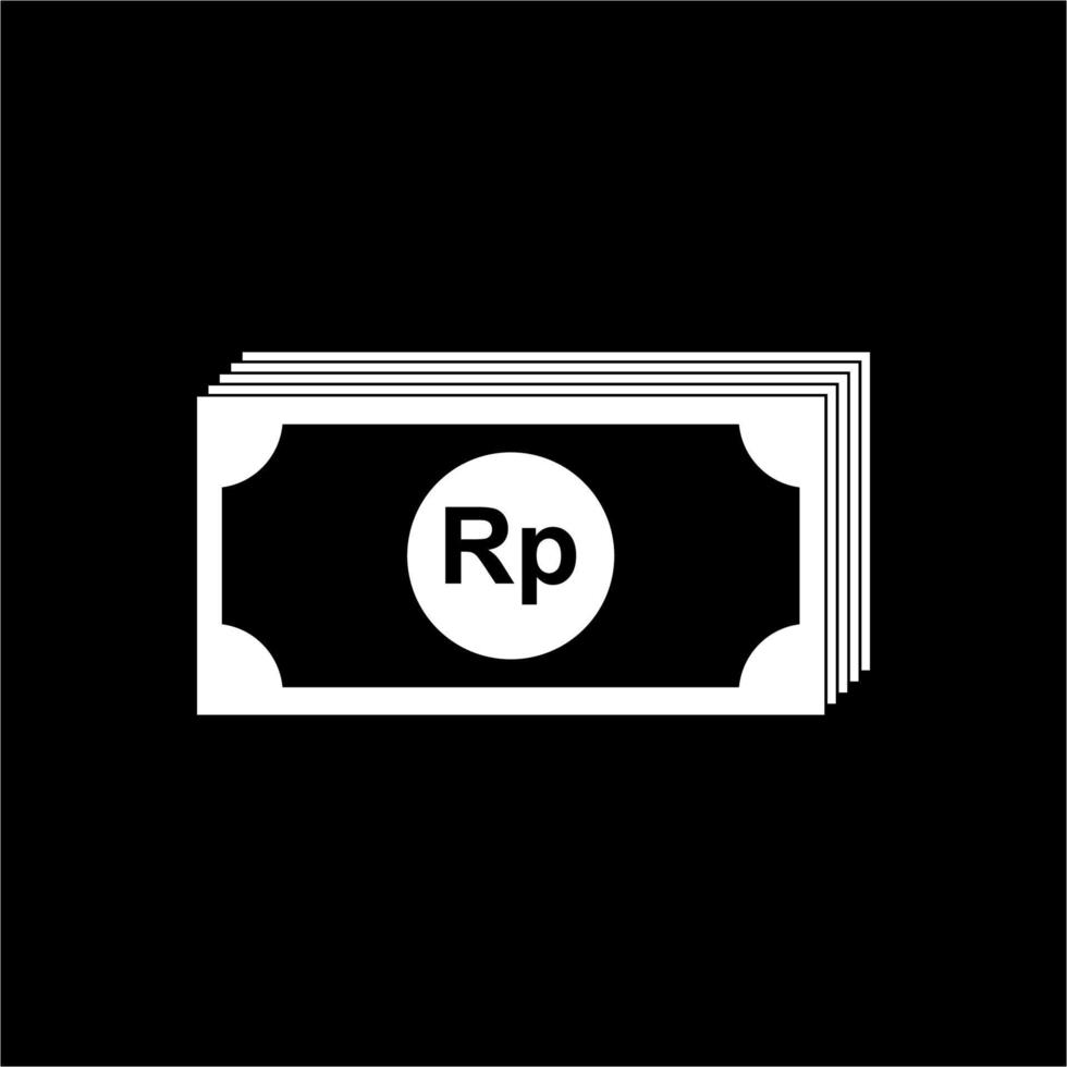 Indonesia Currency Icon Symbol, IDR, Rupiah Money Paper. Vector Illustration