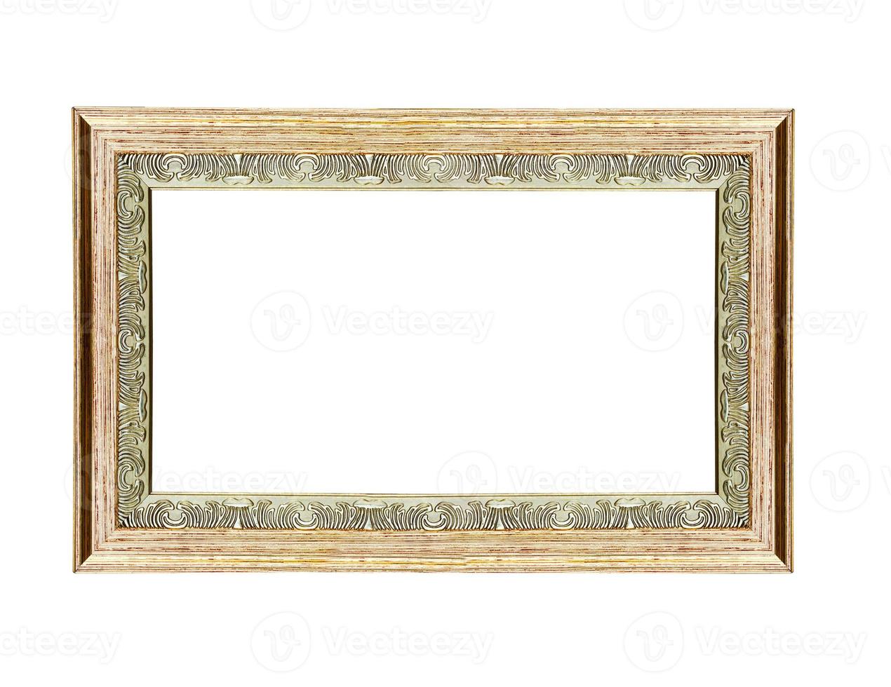 Empty wooden vintage frame photo