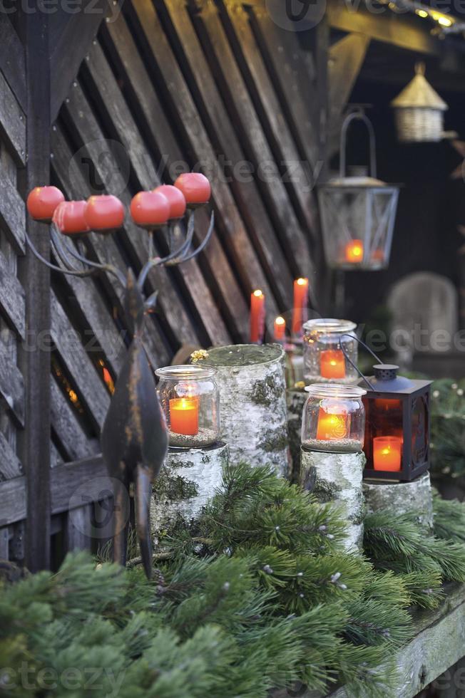 candles in the garden photo