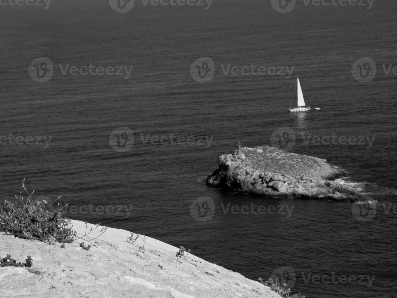 Ibiza island in the mediterranean sea photo