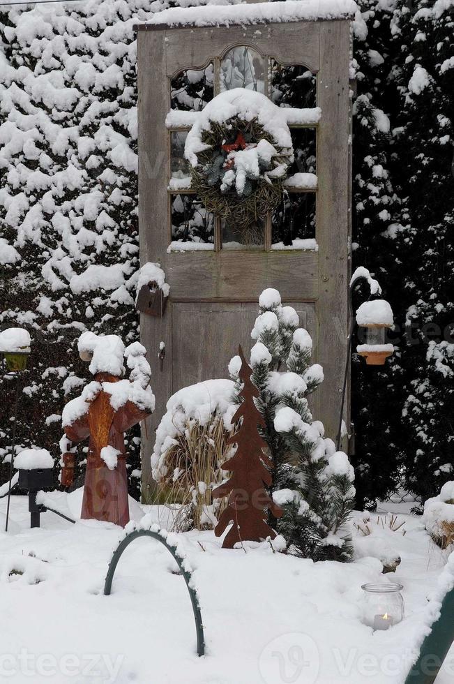 winter time in a german garden photo