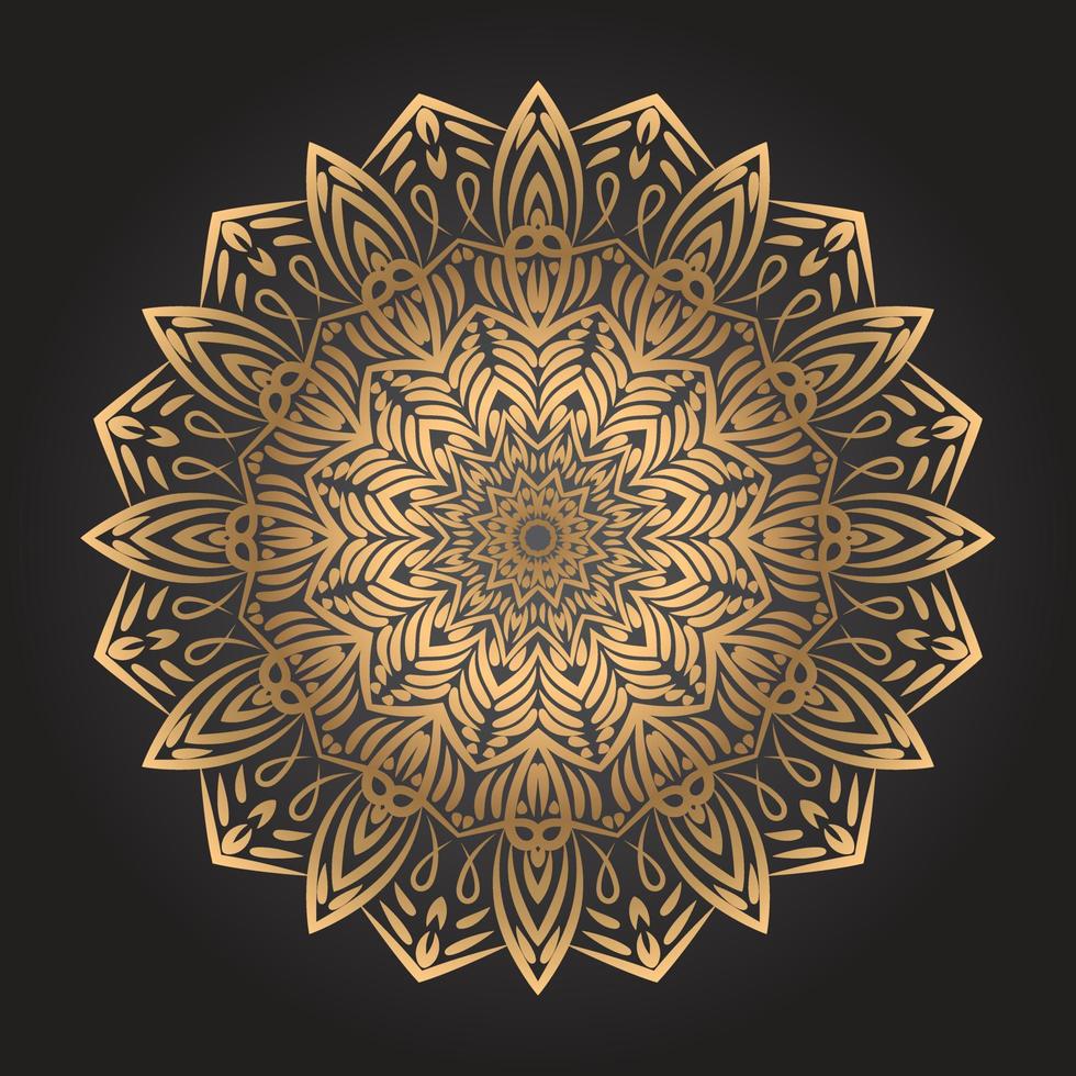 Luxury gold mandala background vector