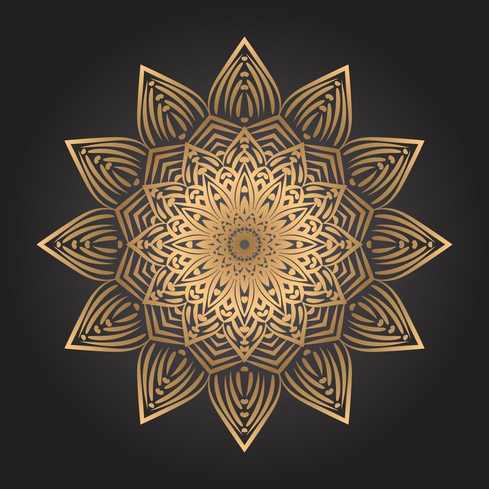 Luxury gold mandala background vector