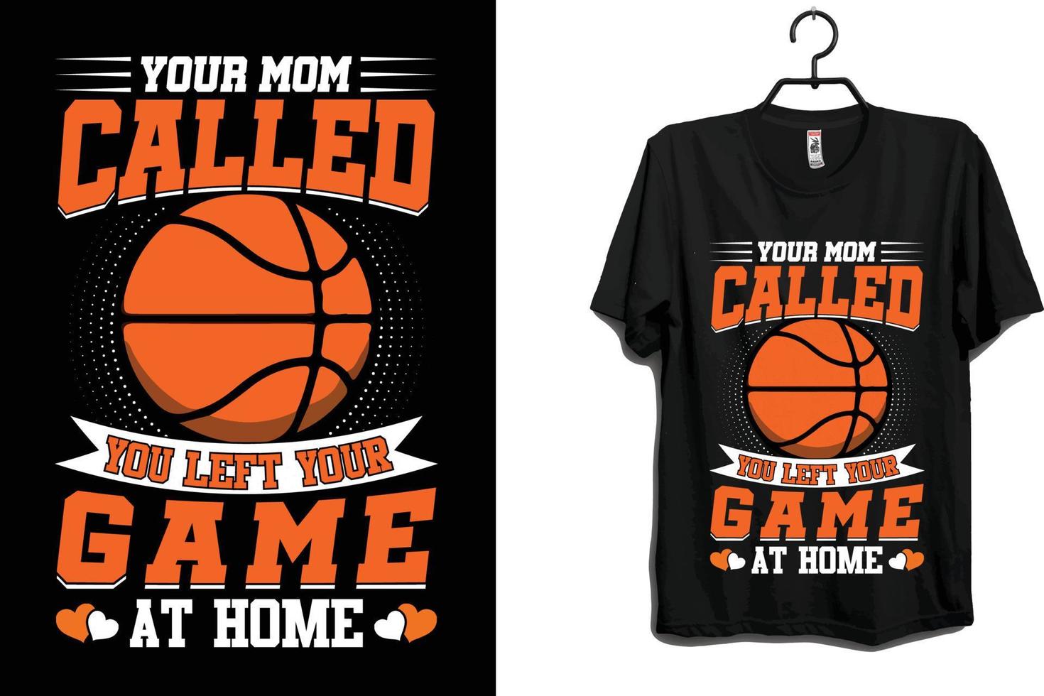 la vida es mejor con la camiseta de baloncesto vector