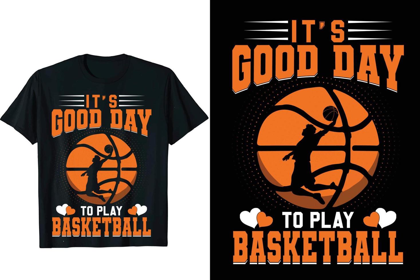 es un buen día para jugar camiseta de baloncesto vector