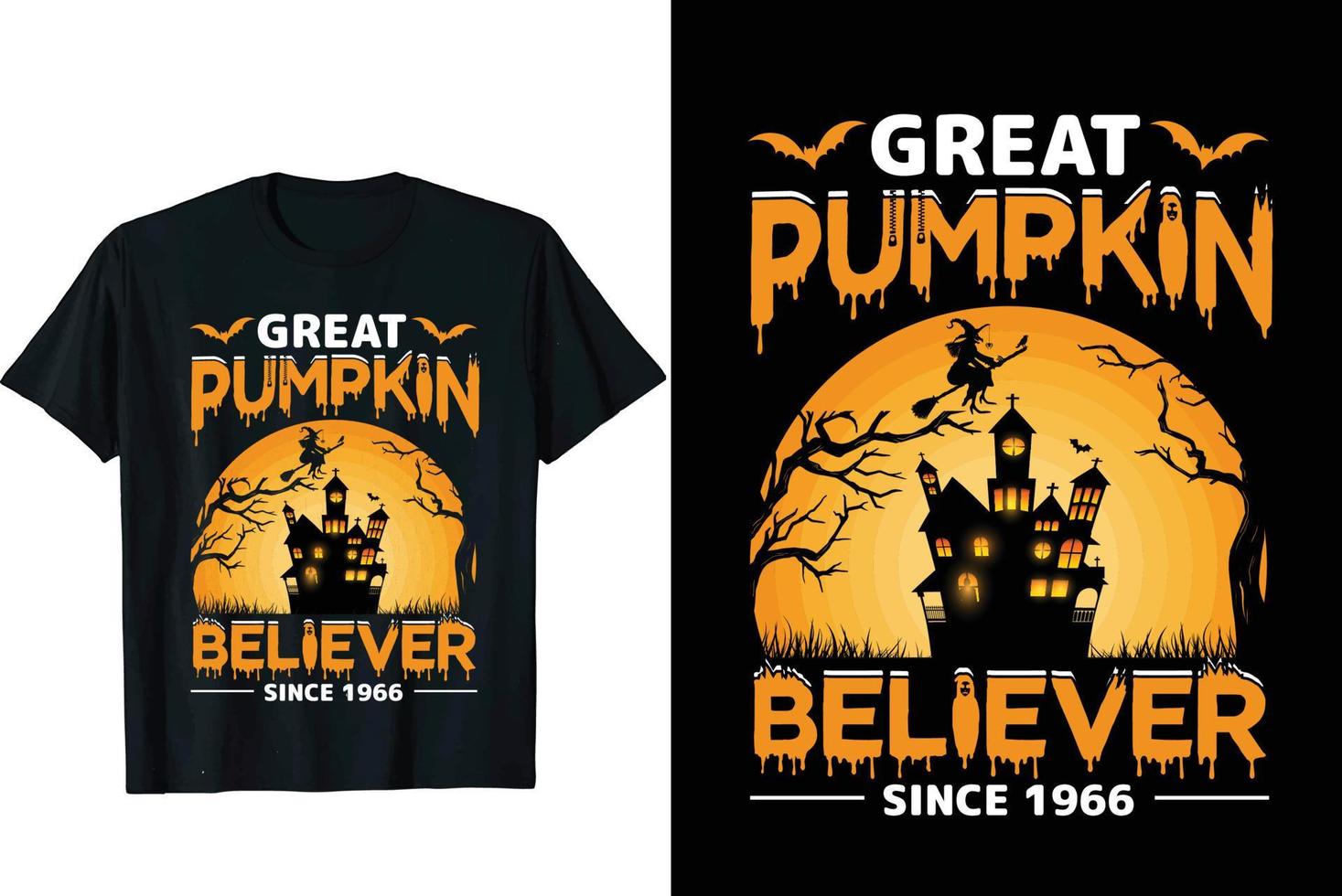 gran camiseta de calabaza vector