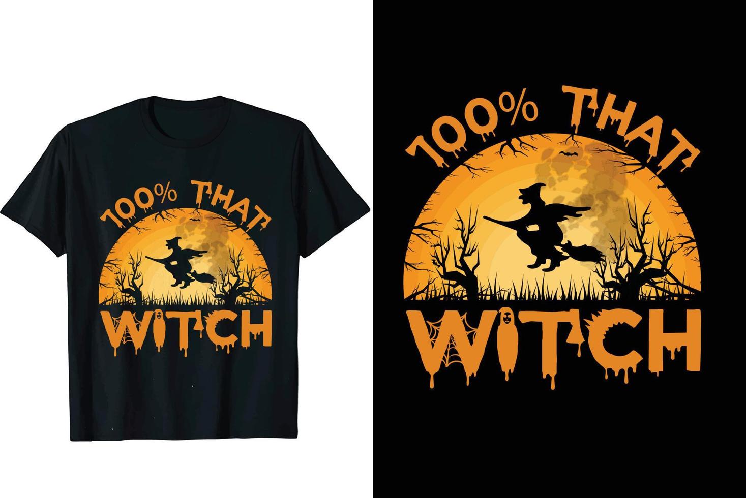 that witch t shirt design vector