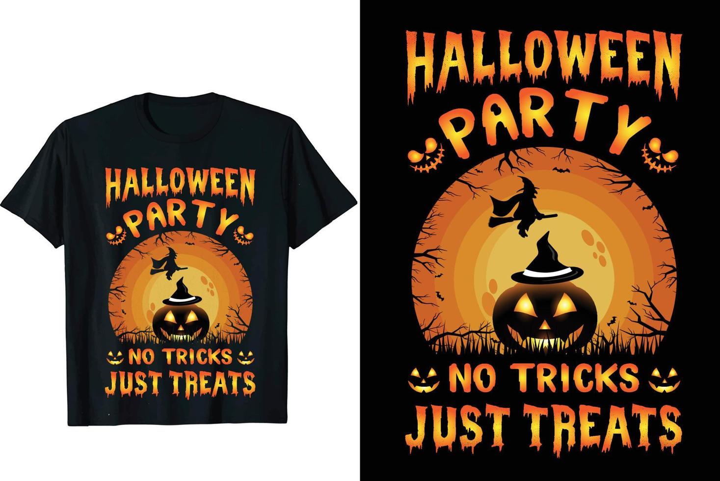 diseño de camiseta de fiesta de halloween vector