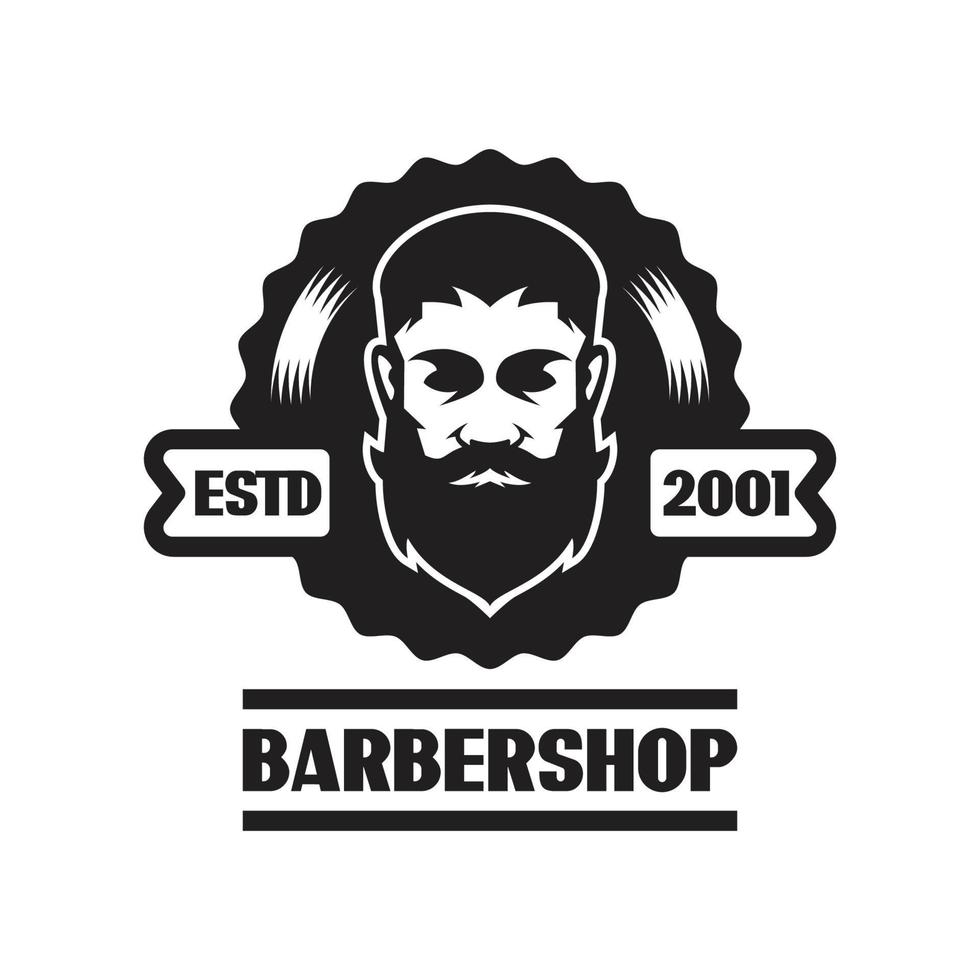 logotipo de barbería 3 vector