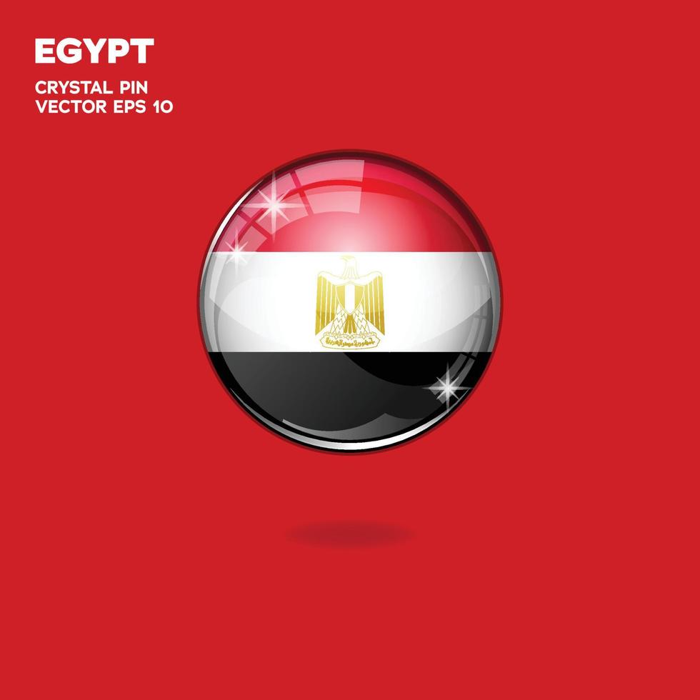 Egypt Flag 3D Buttons vector