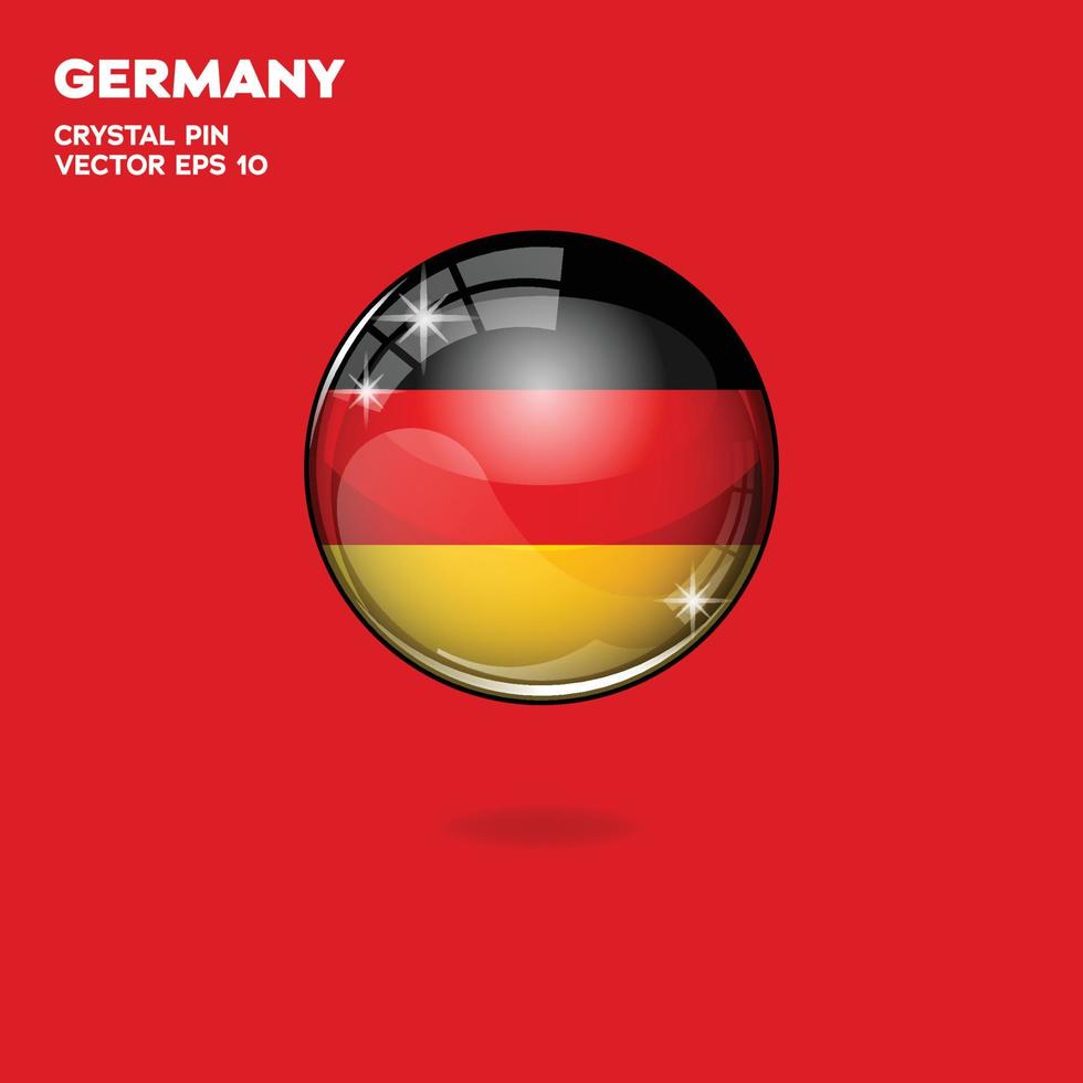 Germany Flag 3D Buttons vector