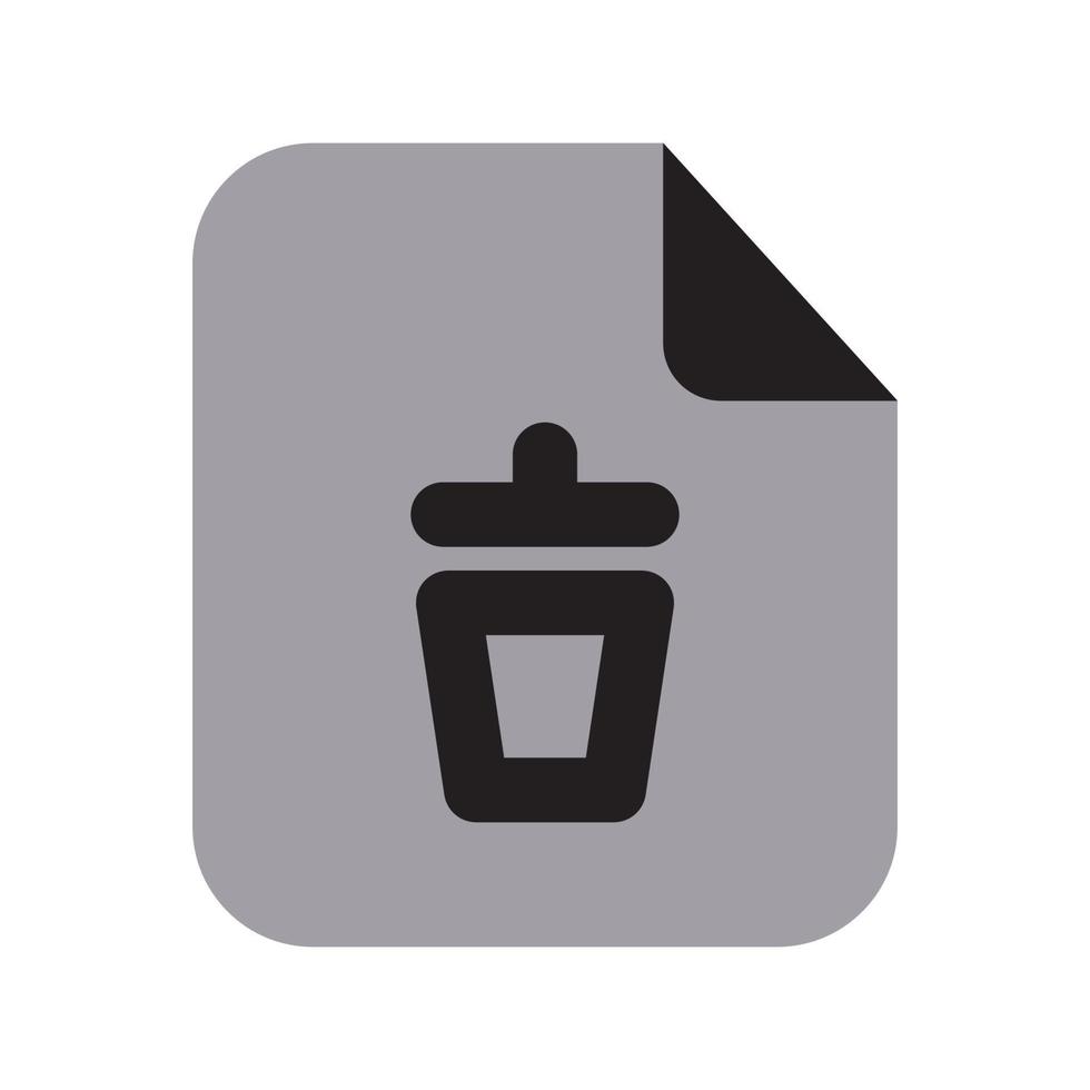 Trash Files Icon Two Tone Solid vector