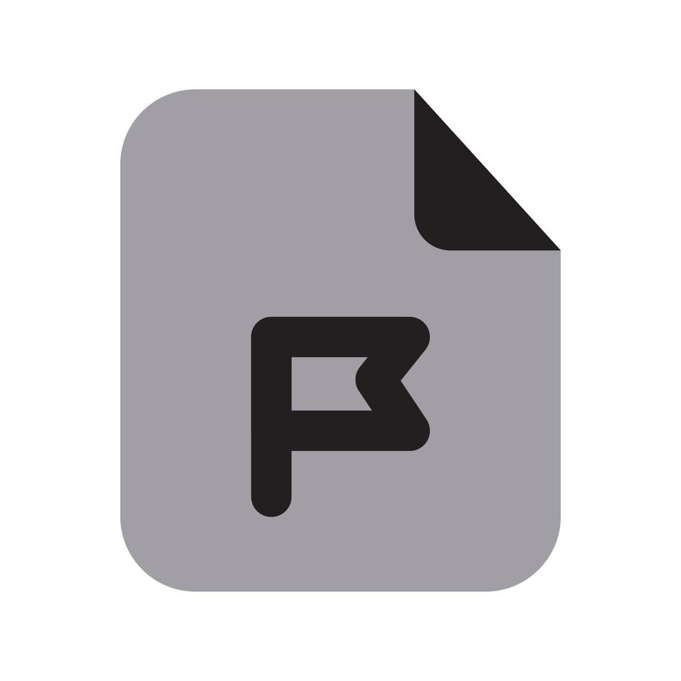 Flag Files Icon Two Tone Solid vector