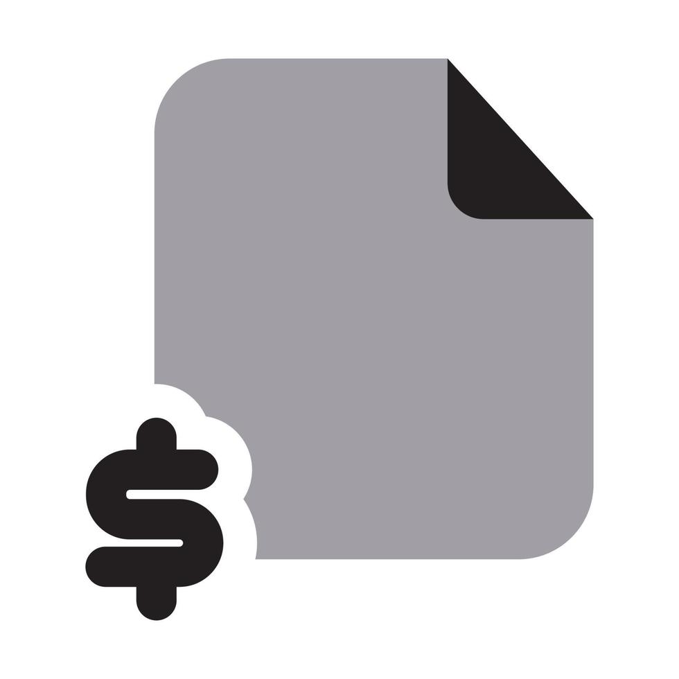 Finance Files Icon Two Tone Solid vector