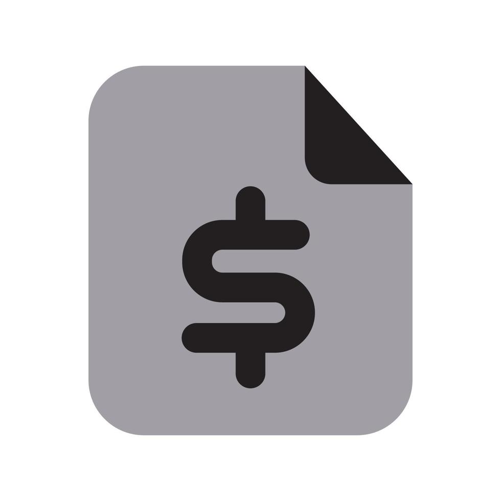 Finance Files Icon Two Tone Solid vector