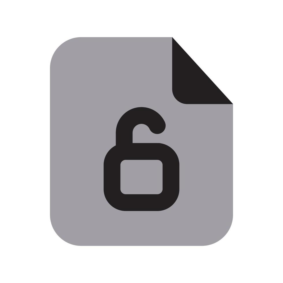Unlock Files Icon Two Tone Solid vector