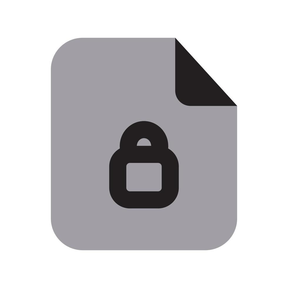 Lock File Icon Two Tone Solid 10941066 Vector Art at Vecteezy