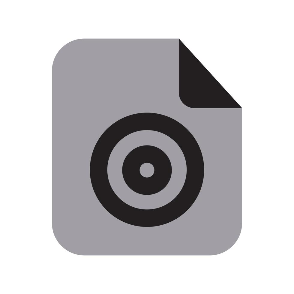 Disc Files Icon Two Tone Solid vector