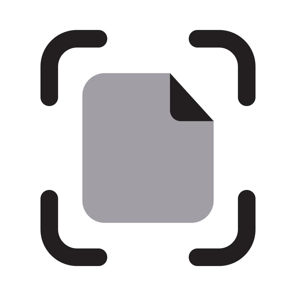 Focus File Two Tone Solid vector