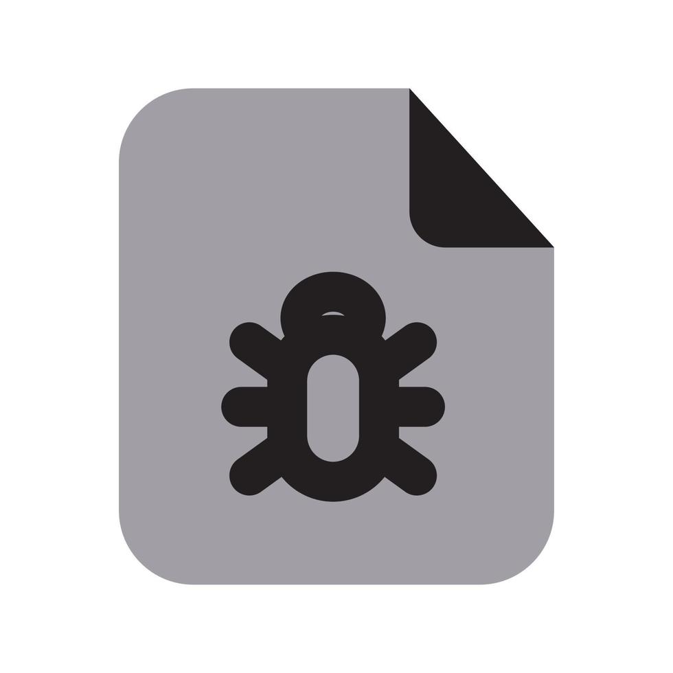 Bug Files Icon Two Tone Solid vector