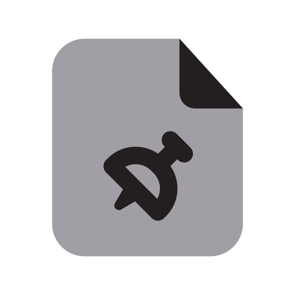 Pinned Files Icon Two Tone Solid vector