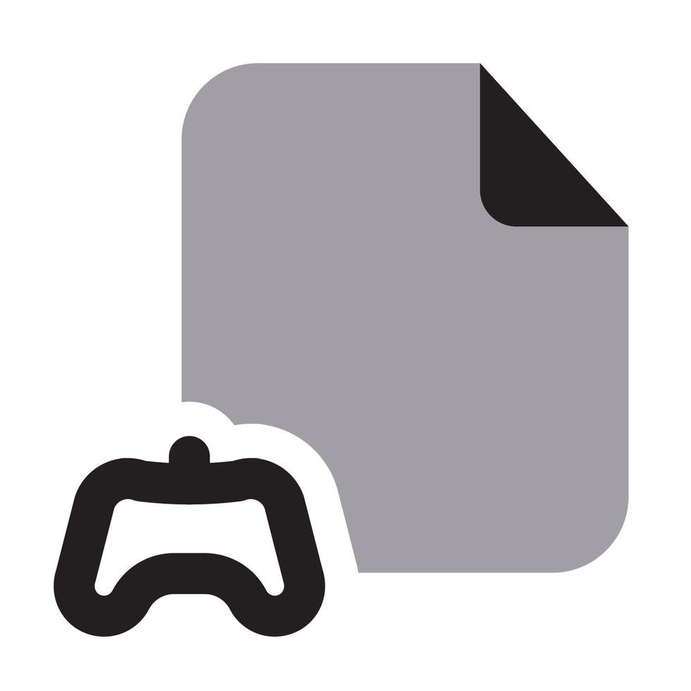 Game Files Icon Two Tone Solid vector