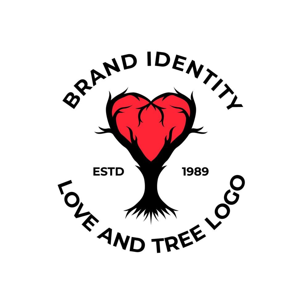 twigs love logo. tree and love logo. tree in the shape of a love logo. Silhouette of a tree branch in the shape of a heart. tree branch in the shape of a heart. vector