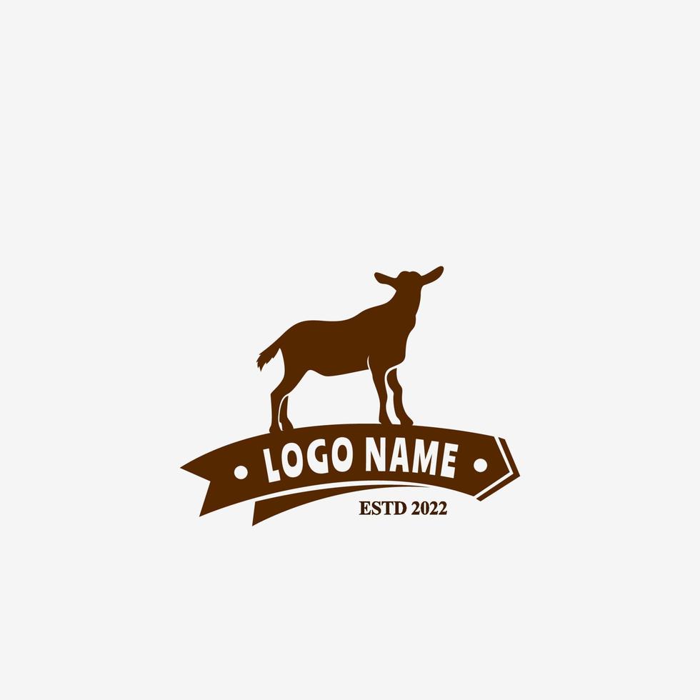 goat. goat logo. vintage goat logo. Retro Vintage goat farm logo. vector