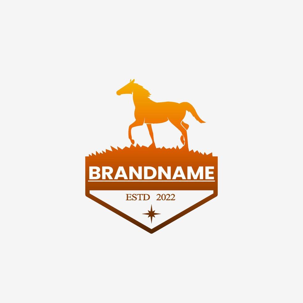 horse logo design. Horse vintage design. luxury horse logo. Horse silhouette logo for business. vintage logo design. vector