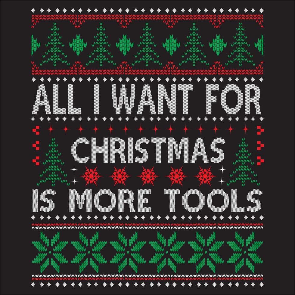 All I want for Christmas is more tools. vector