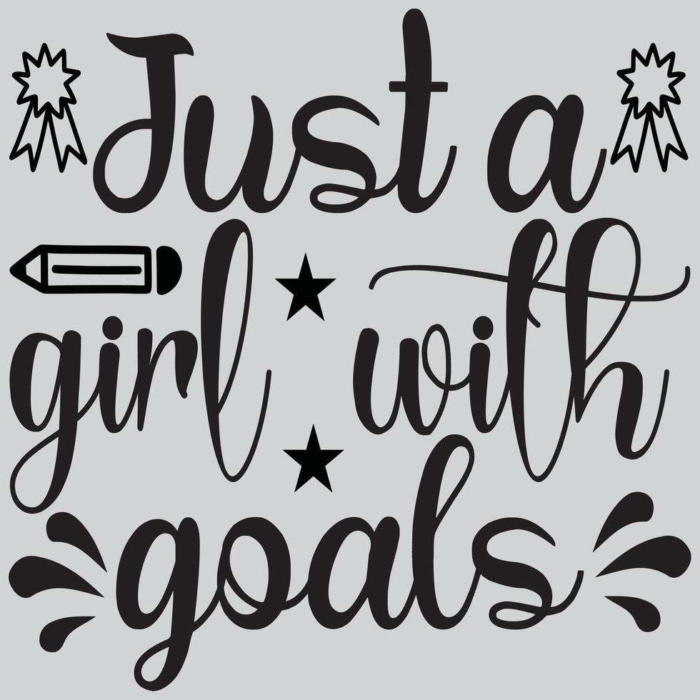 Just a girl with goals. vector