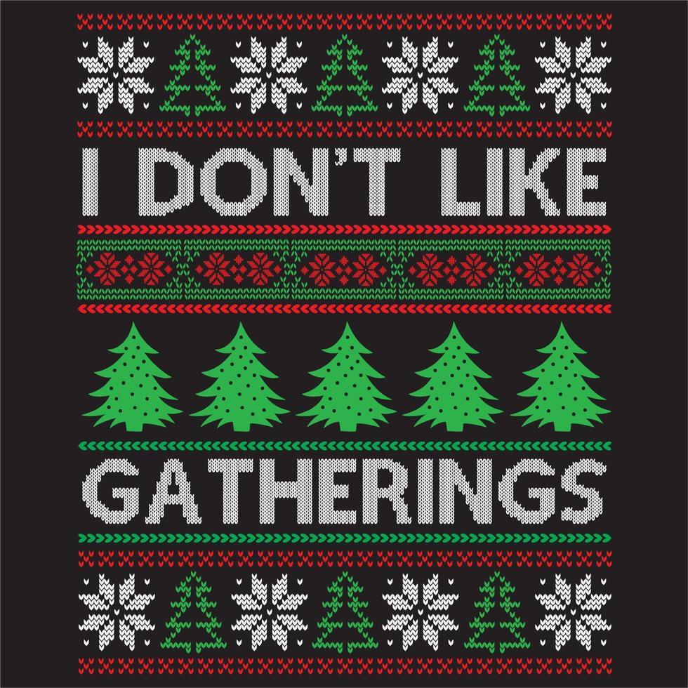 I don't like gatherings. vector