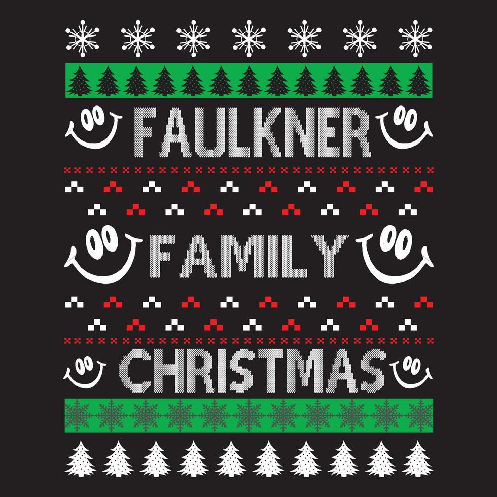 Faulkner family Christmas. vector