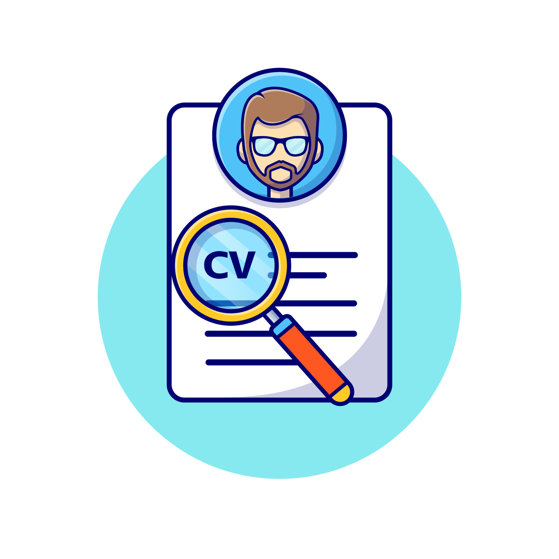 Curriculum Vitae Cartoon Vector Icon Illustration. People Business Icon  Concept Isolated Premium Vector. Flat Cartoon Style 10941461 Vector Art at  Vecteezy