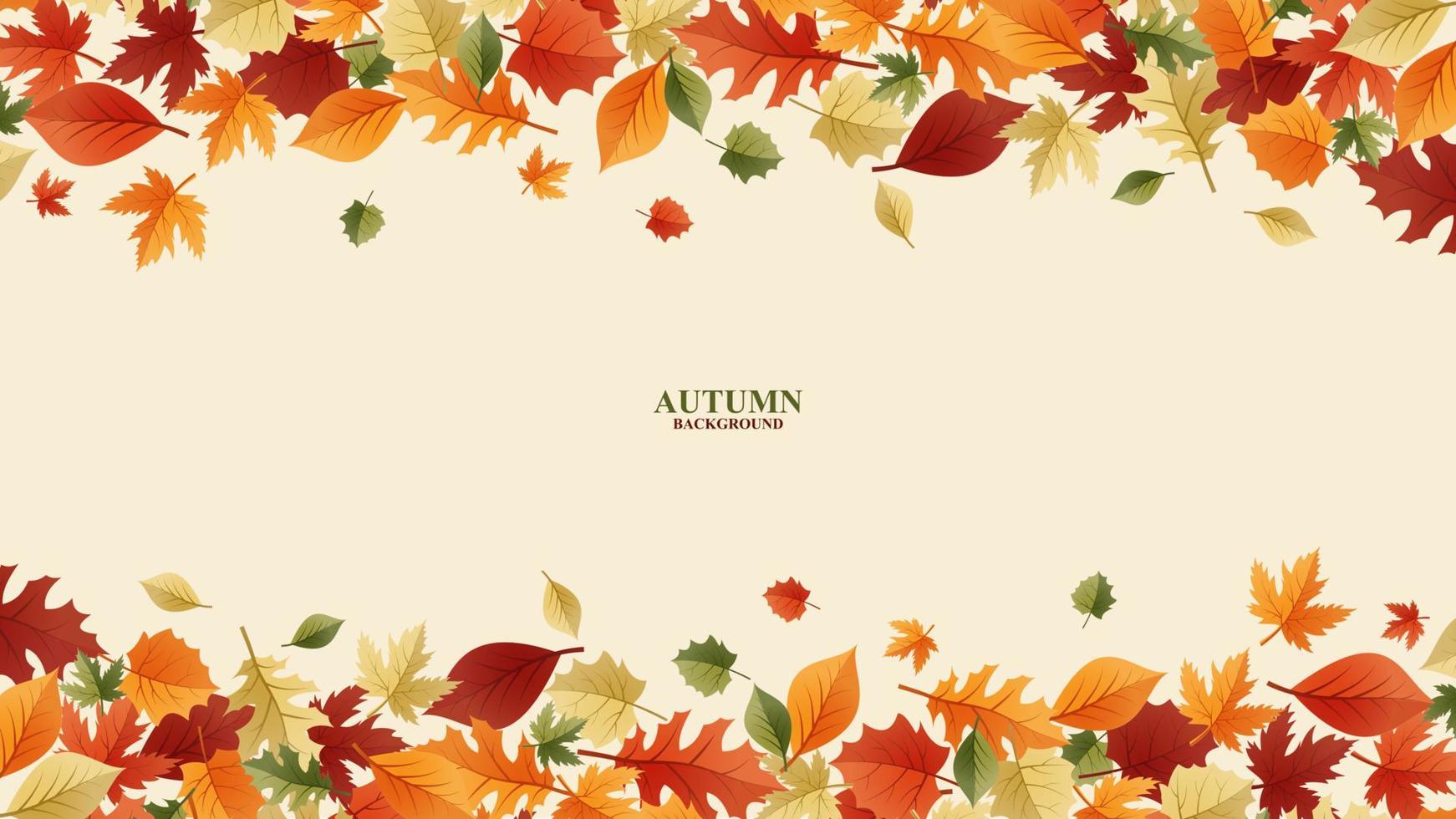 Autumn backgrounds with lots of leaves, thanksgiving template background vector, autumn concept 2022.eps vector