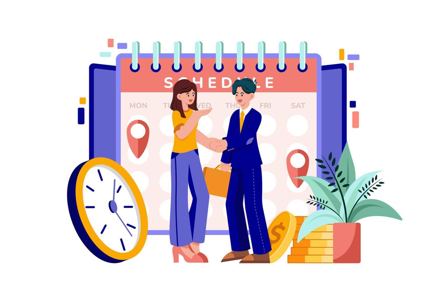 Business meeting appointment vector