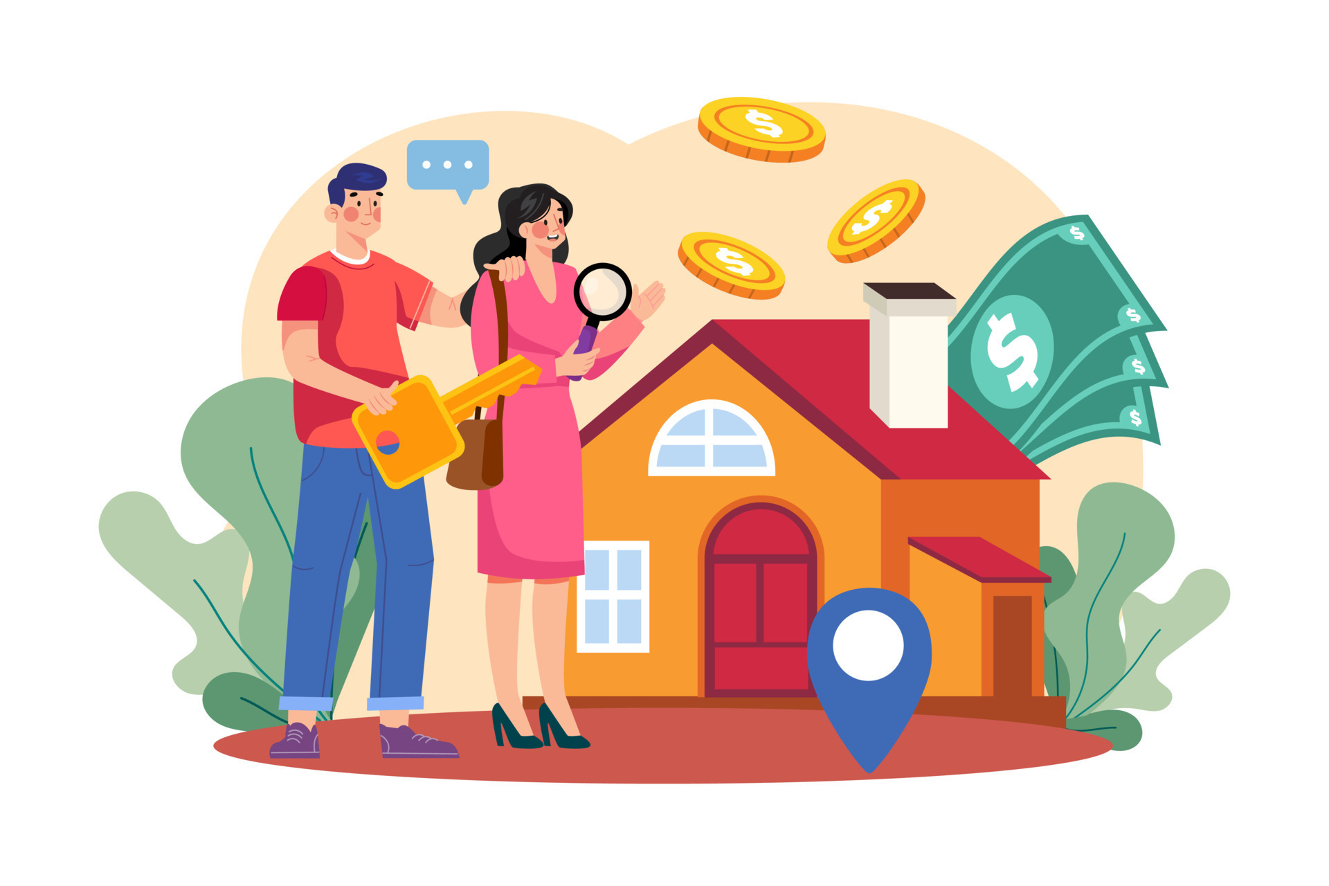 Couple Buying A New House 10941759 Vector Art At Vecteezy couple-buying-a-new-house-10941759-vector-art-at-vecteezy