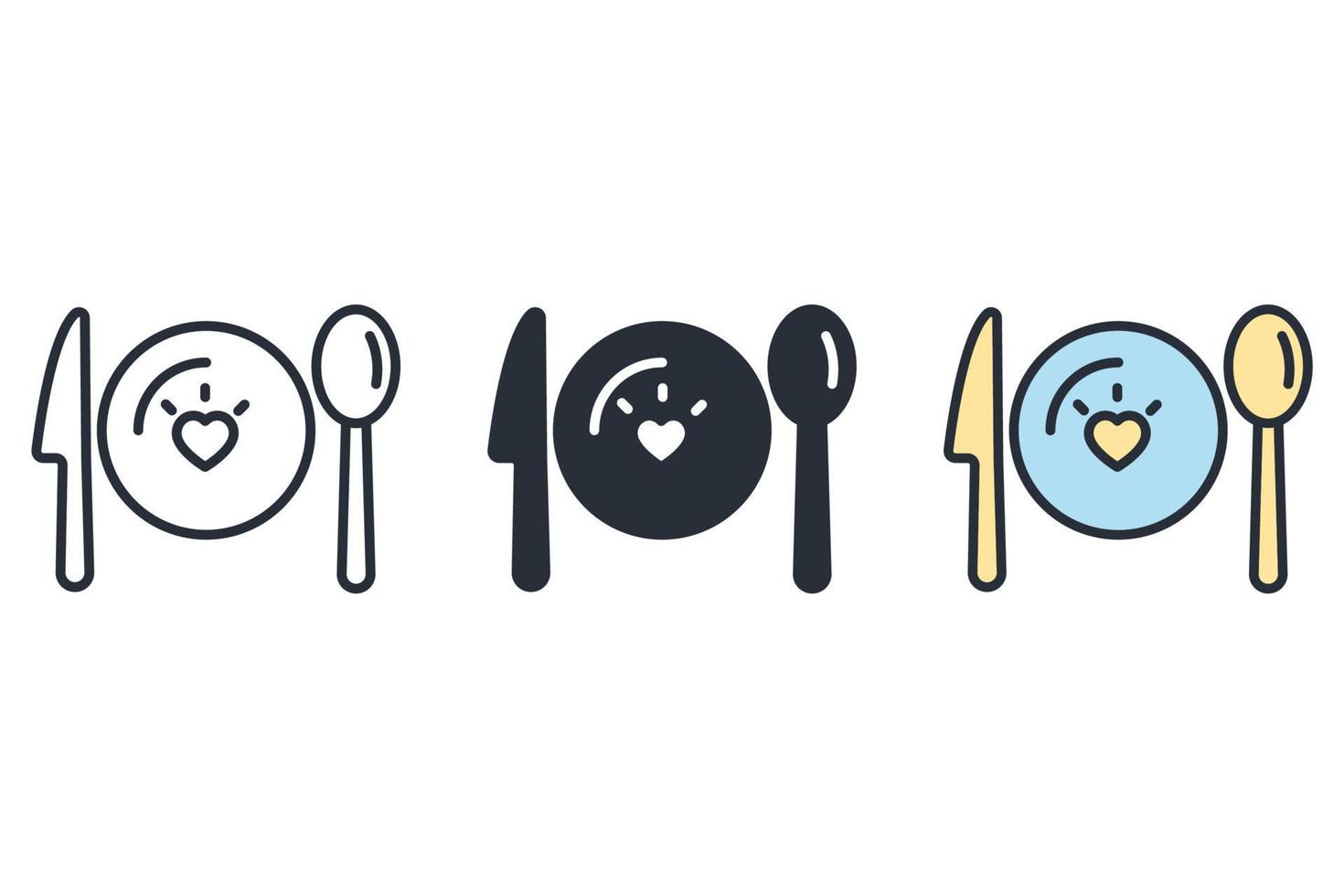 dinner icons  symbol vector elements for infographic web