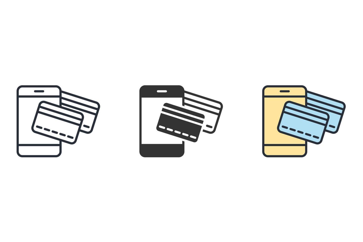 online payment icons  symbol vector elements for infographic web
