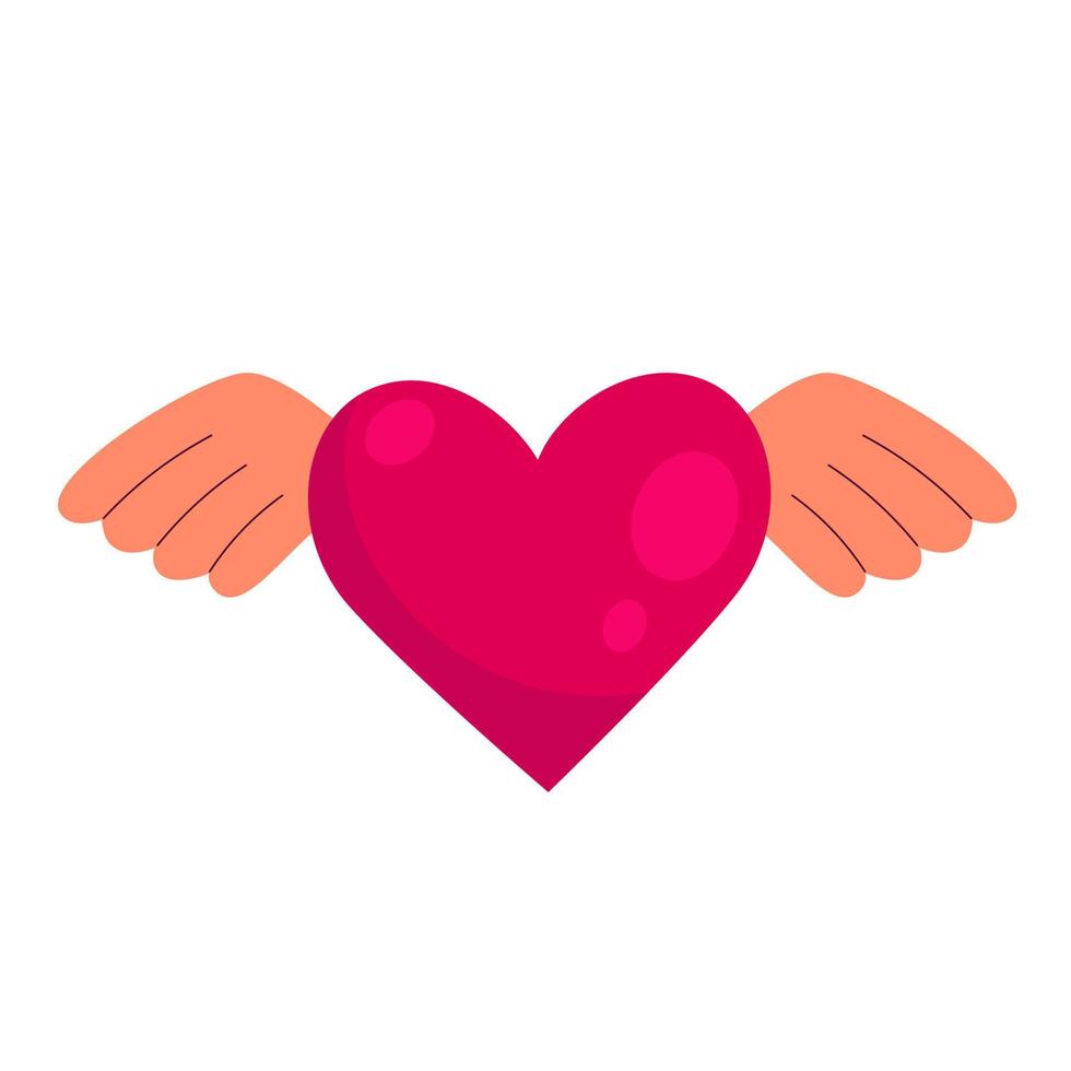 Heart with wings. Love, valentine's day. Vector icon