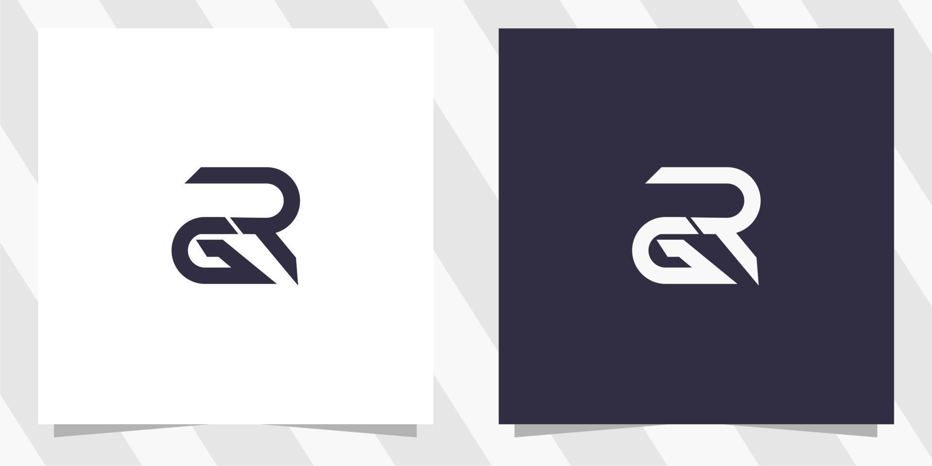 letter gr rg logo design vector