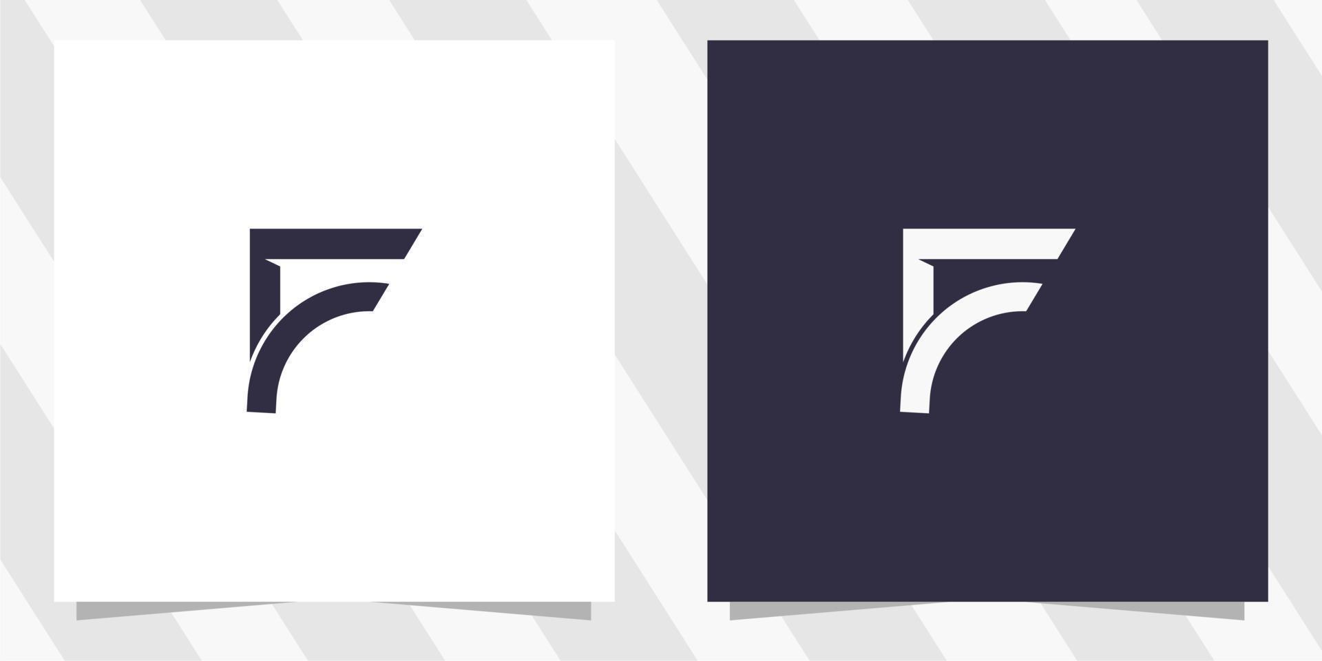plantilla de diseño de logotipo letra f vector
