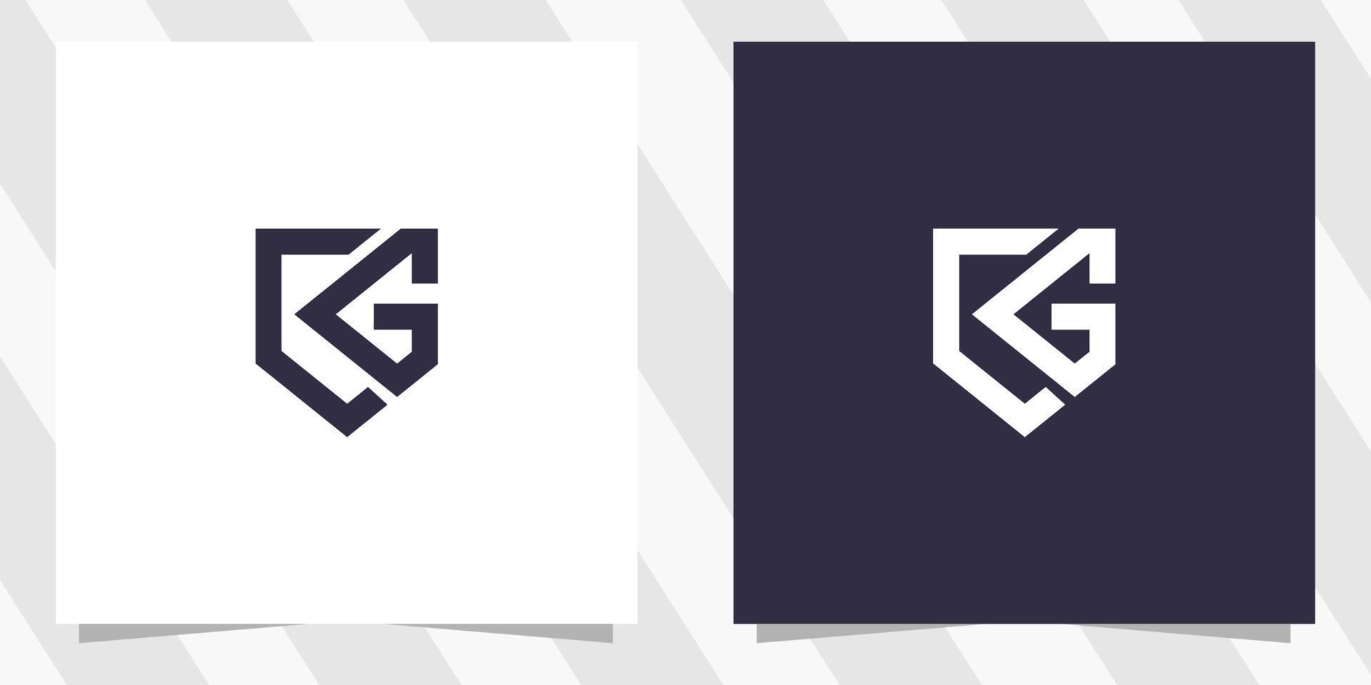 letter cg gc logo design vector