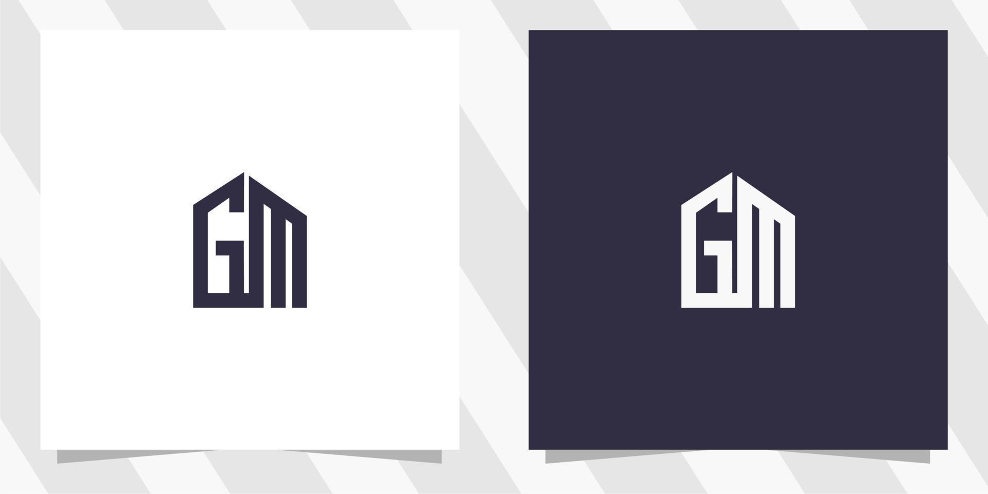 diseño del logotipo de la letra gm mg vector