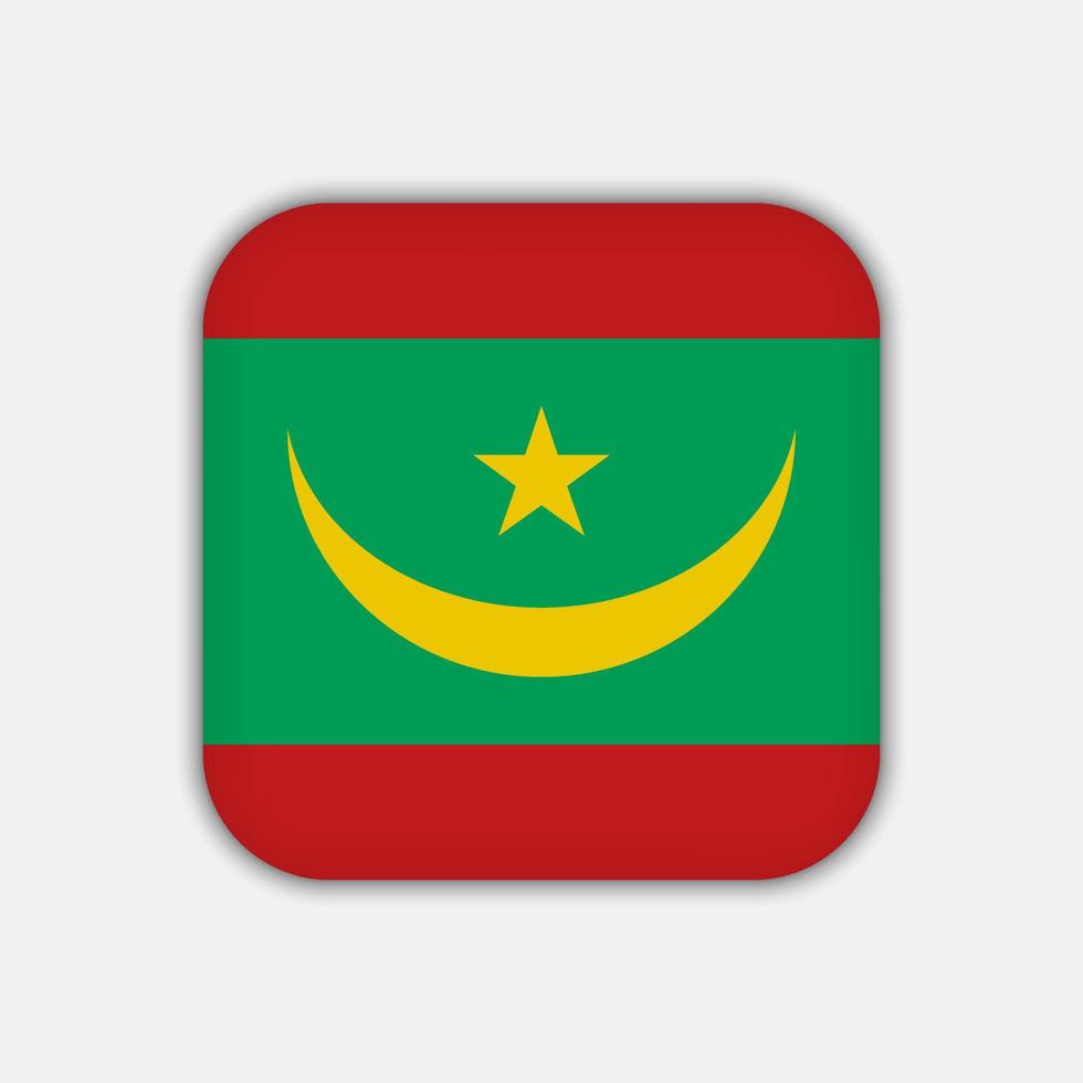 Mauritania flag, official colors. Vector illustration.