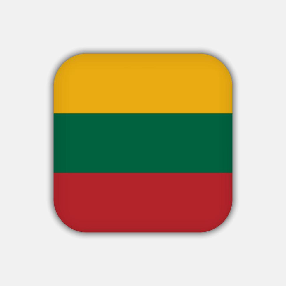 Lithuania flag, official colors. Vector illustration.