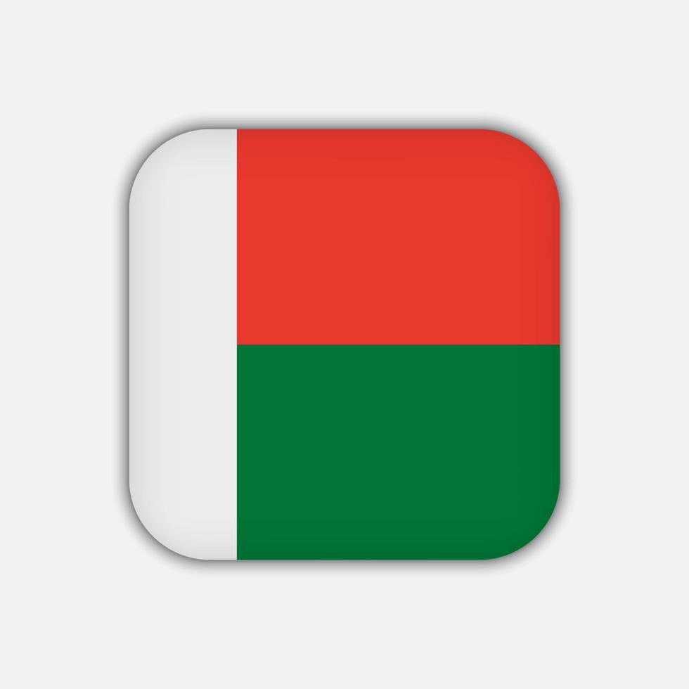 Madagascar flag, official colors. Vector illustration.