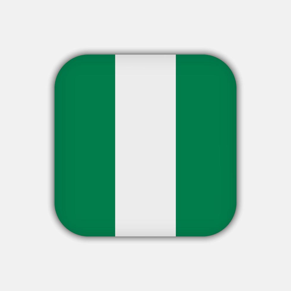 Nigeria flag, official colors. Vector illustration.