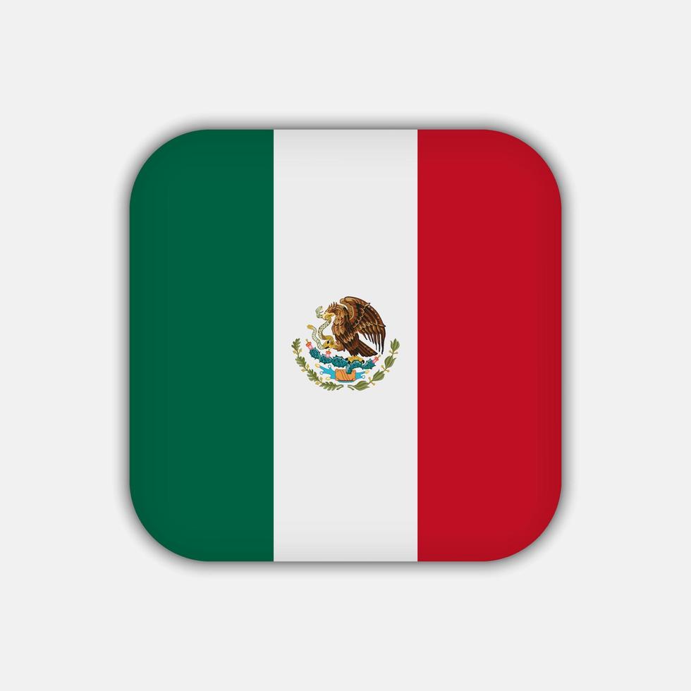 Mexico flag, official colors. Vector illustration.