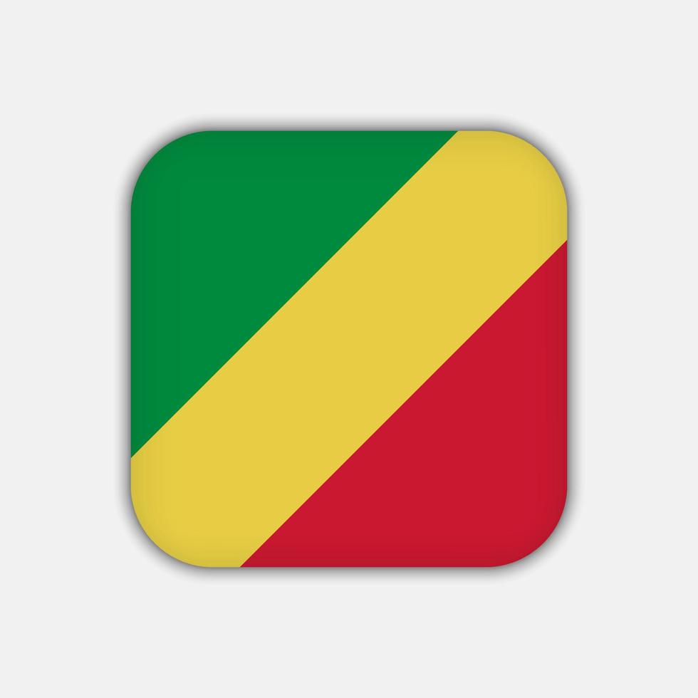 Republic of the Congo flag, official colors. Vector illustration.